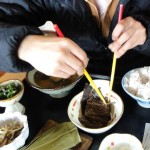 久高島名物、イラブ（海蛇）汁定食