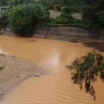 上流付近で雨が降ると下流はこのような状態